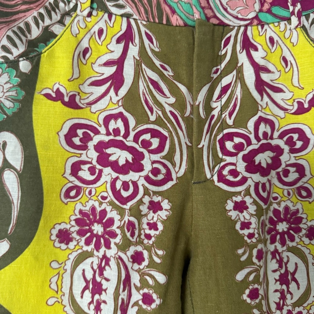 Zara Cropped Flared Linen pants - Picture 6 of 8
